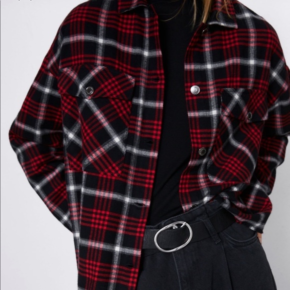 ZARA BNWT Cotton Plaid Button Up Shirt with Pockets - The Texas Shirt - Picture 2 of 6